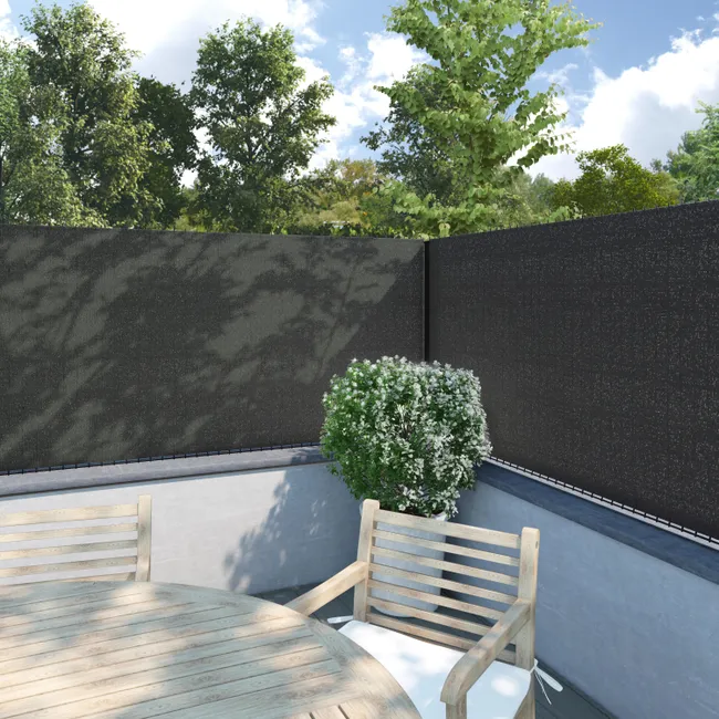Osłona balkonowa 1.2x5 m 230g/m2 antracytowa Naterial