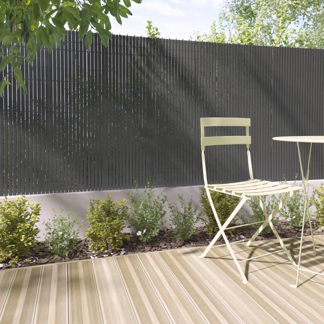 Osłona balkonowa PVC 1.5x5 m antracytowa Naterial
