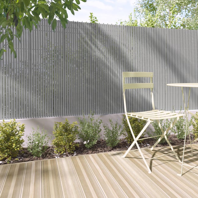 Osłona balkonowa PVC 1.5x5 m szara Naterial