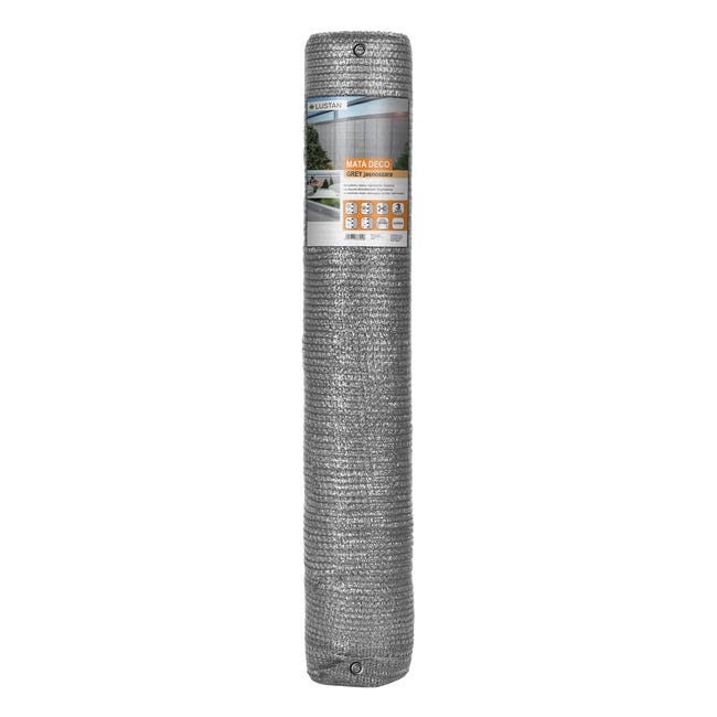 Osłona balkonowa oczkowana 1.5x25 m szara