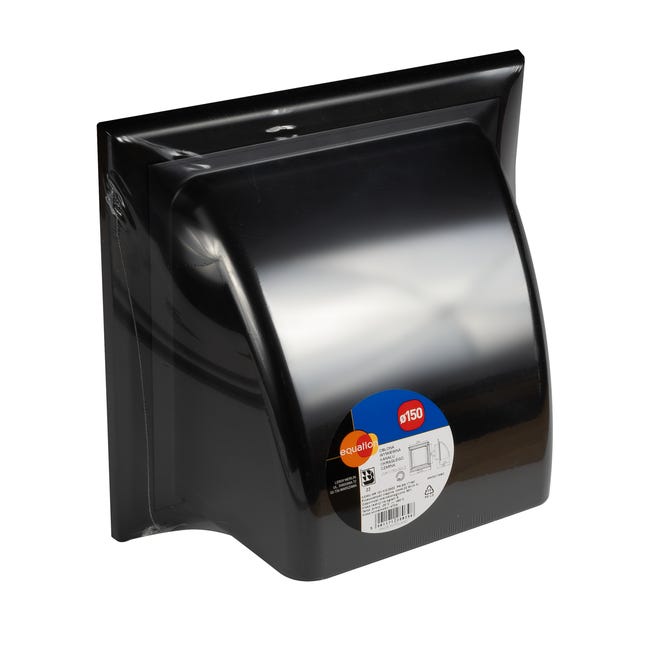 Osłona wywiewna kanału OKRĄGŁEGO 150 mm czarna EQUATION