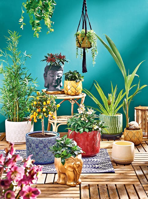 Osłonka ceramiczna Abanico śr.33 cm bordowa