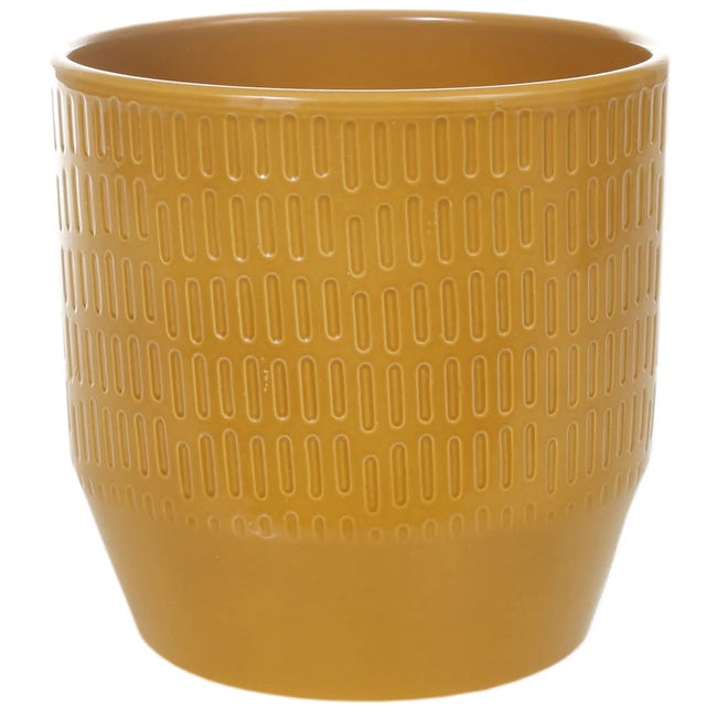 Osłonka doniczki ceramiczna 1cm brązowa Cermax