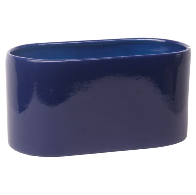 Osłonka doniczki gliniana Capri mini 25cm granatowa