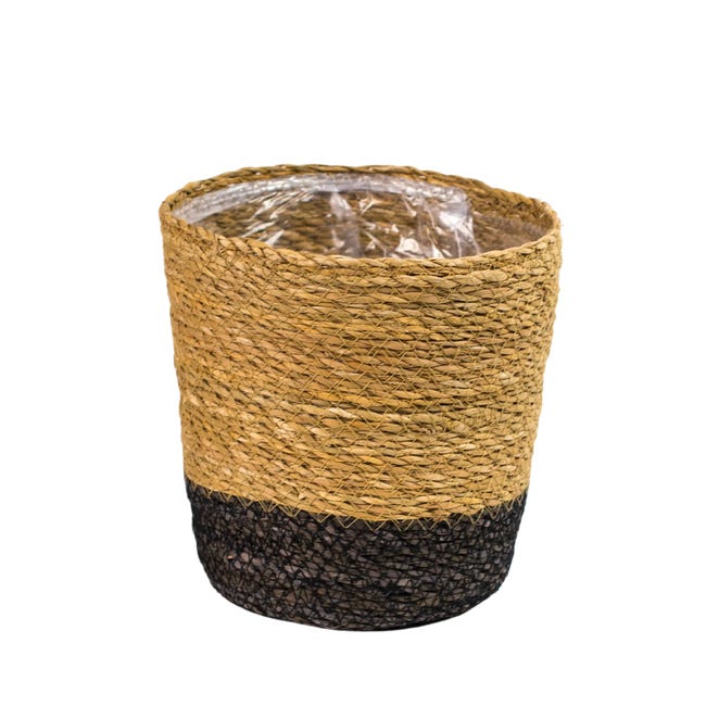 Osłonka doniczki koszyk Moroccan śr.20cm naturalny czarny