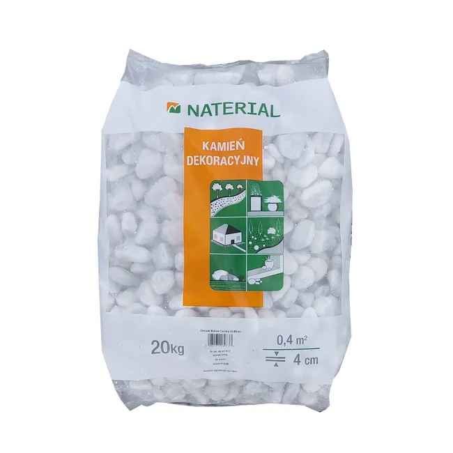 Otoczak Bianco carrara 25-40mm 20kg biały Naterial