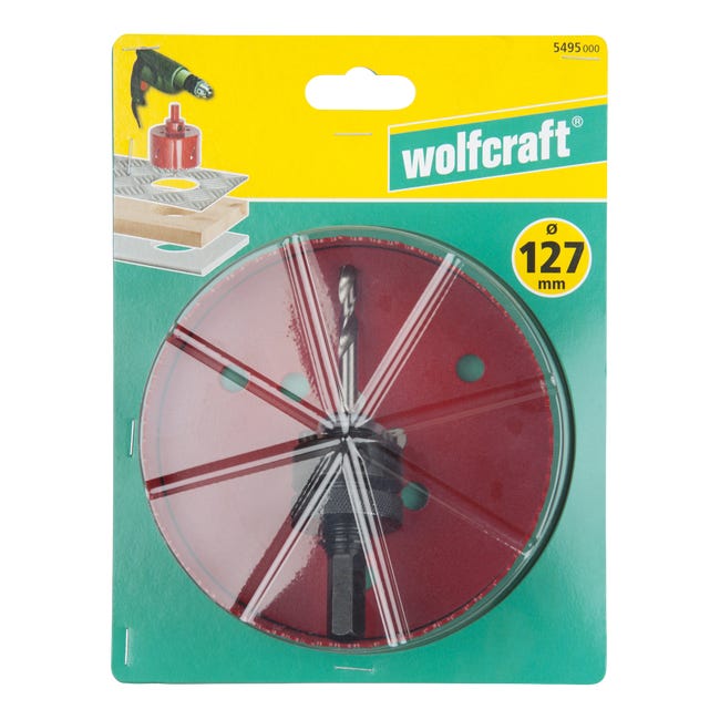 Otwornica Bi-Metal 127 mm plus wiertło HSS 5495000 Wolfcraft