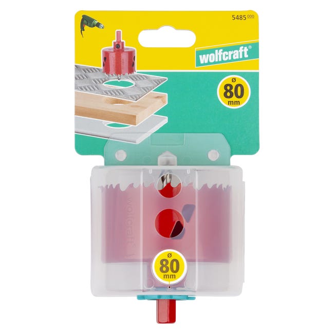 Otwornica do metalu 80 mm z wiertłem HSS 5485000 WOLFCRAFT