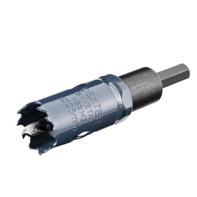 Otwornica do metalu HSS 25 mm + wiertło centrujące i trzpień DEXTER