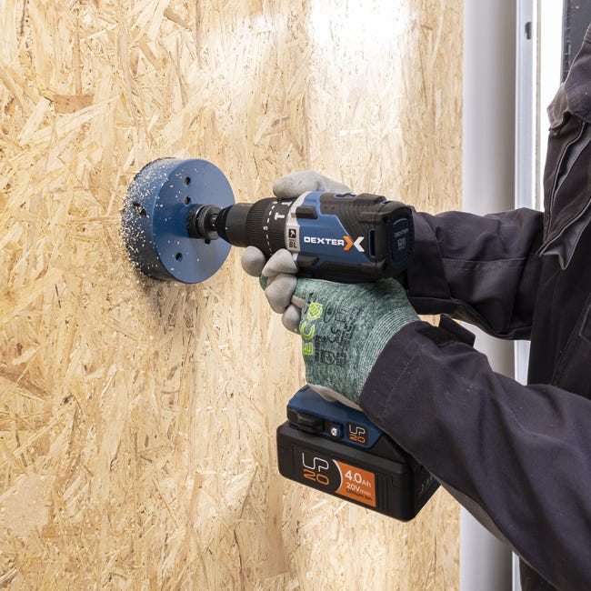 Otwornica do metalu HSS 83 mm + wiertło centrujące i trzpień DEXTER