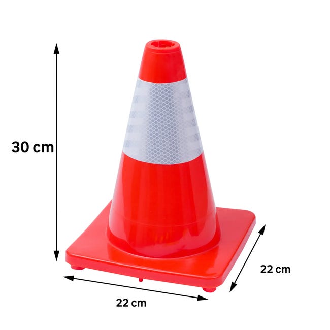 Pachołek ostrzegawczy 30x22 cm z listwą odblaskową