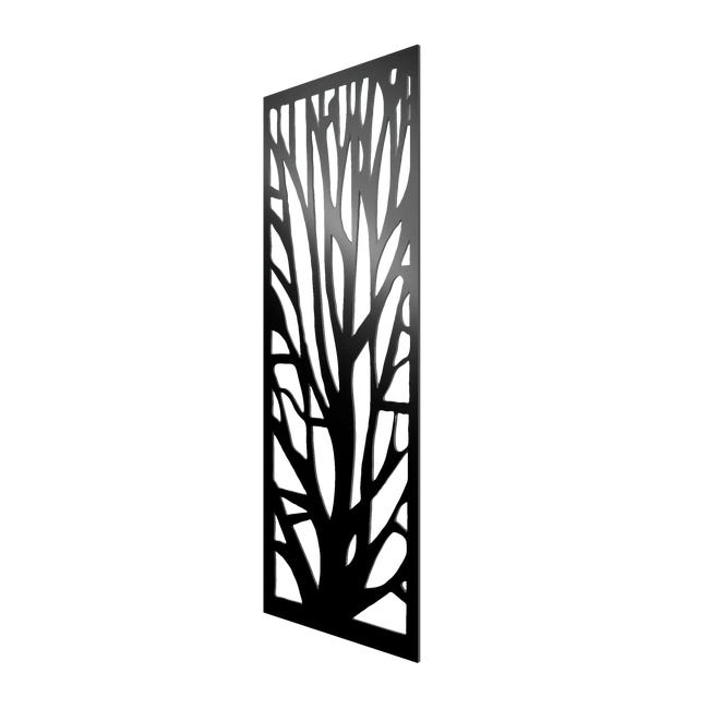 Panel ażurowy Drzewo Czarny półmatowy 90 x 200 cm