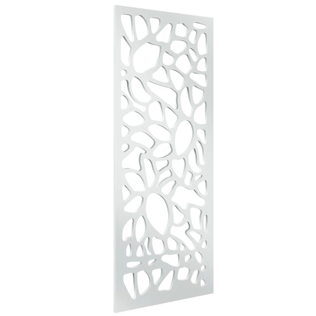 Panel ażurowy Otoczaki Biały półmatowy 90 x 200 cm