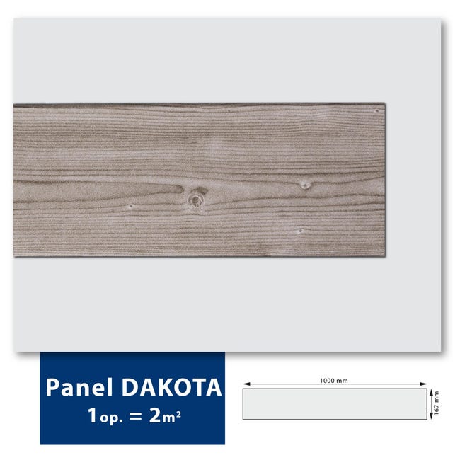 Panel dekoracyjny Dakota beżowy 16.7 x 100 cm polistyren 12 szt. DMS