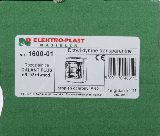 Panel elektryczny bez wyposażenia GALANT PLUS RN 1 / 3 1600 - 01 ELEKTRO-PLAST