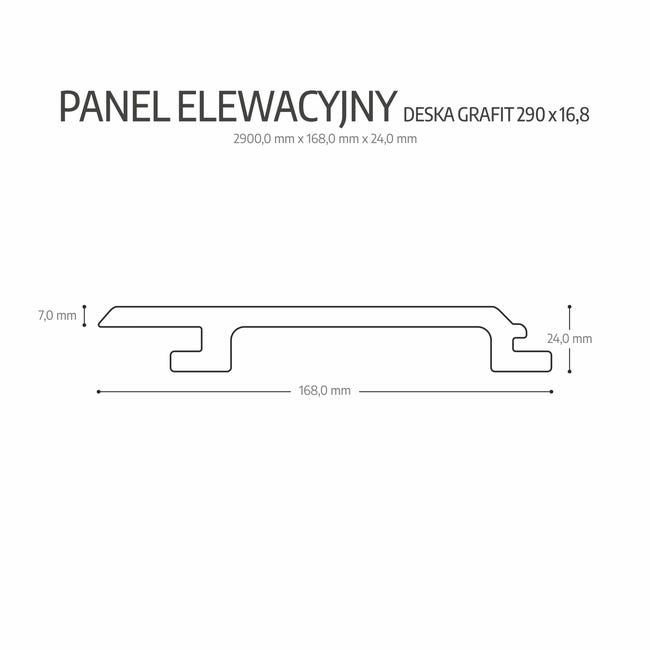 Panel elewacyjny deska Grafit 290x16.8 Max-Stone