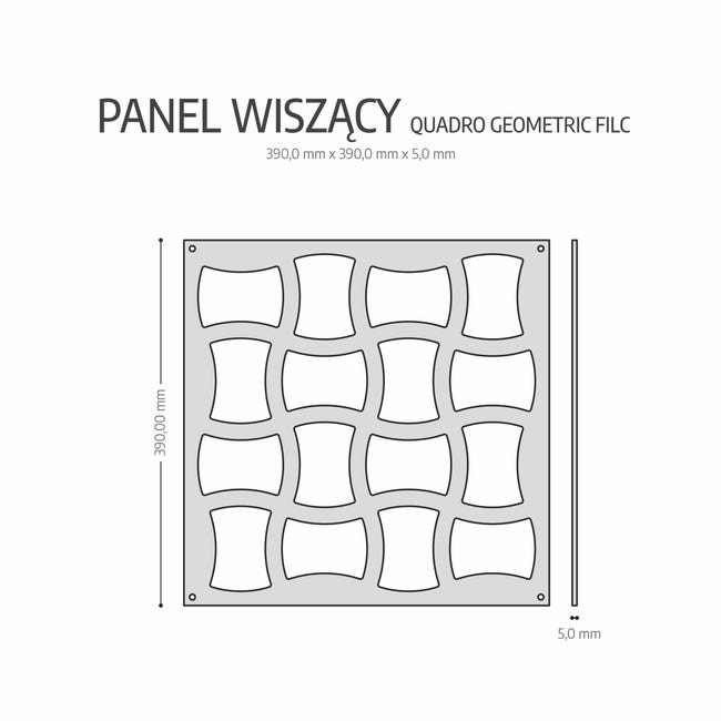 Panel wiszący ażurowy filcowy Quadro Geometric