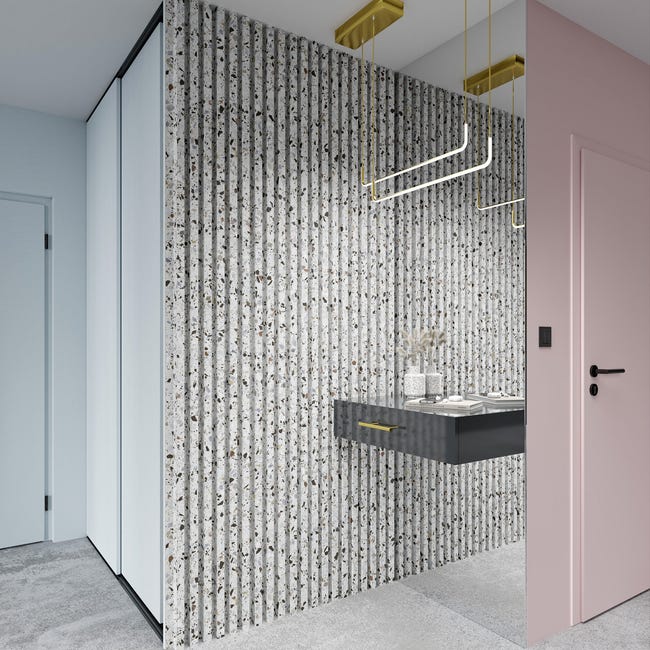 Panel ścienny 3D Lamel na HDF 275x17.2 cm Terazzo Radex