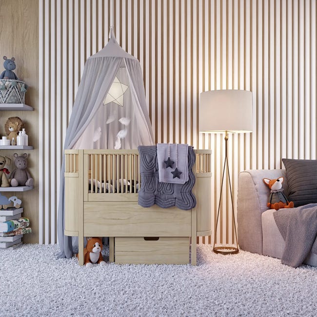 Panel ścienny 3D Lamel na HDF akustyczny 275x17.2 biały/dębowy Radex