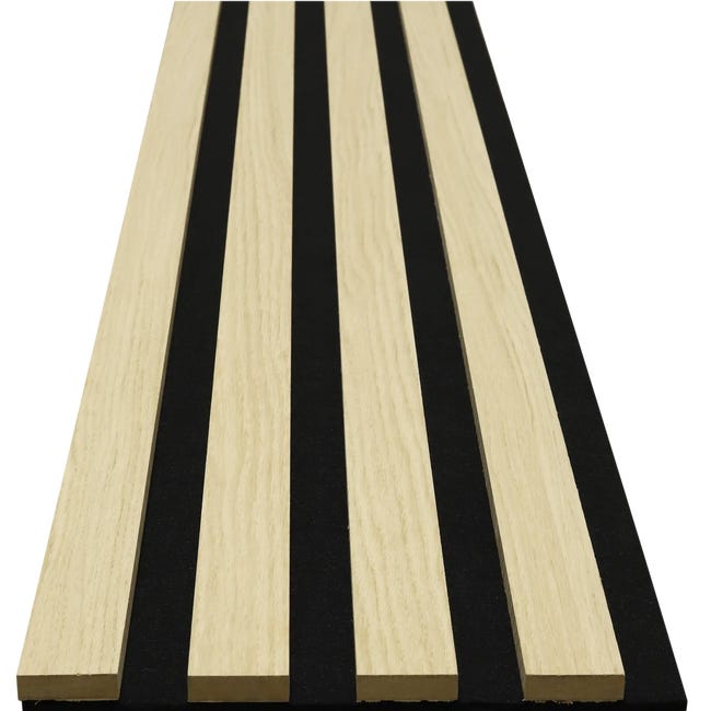 Panel ścienny 3D Lamel na filcu 265x30 cm Dąb Szeroki Fllow