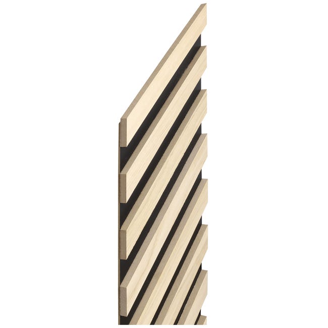 Panel ścienny 3D Lamel na filcu Chevron prawy 112x20 cm Fllow