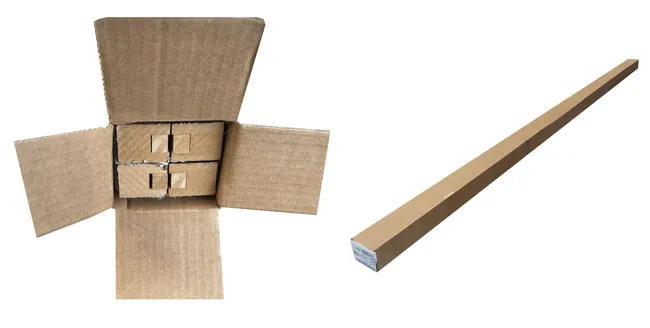 Panel ścienny 3D Lamel ścienny Biały premium 4 elementy z listwami montażowymi 30x38x2800 mm