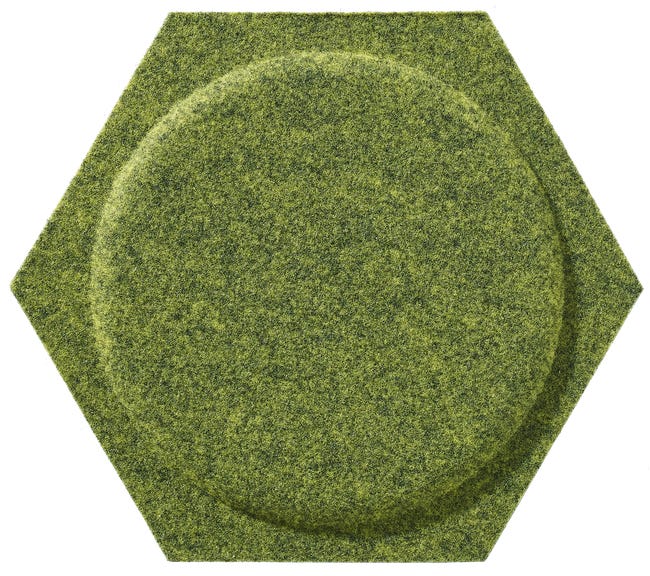 Panel ścienny 3D akustyczny filcowy dekoracyjny 30x26 cm Hexagon koło oliwkowy