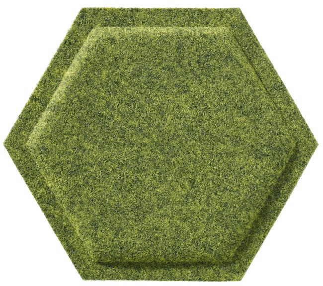 Panel ścienny 3D akustyczny filcowy dekoracyjny 30x26 cm Hexagon wypukły oliwkowy