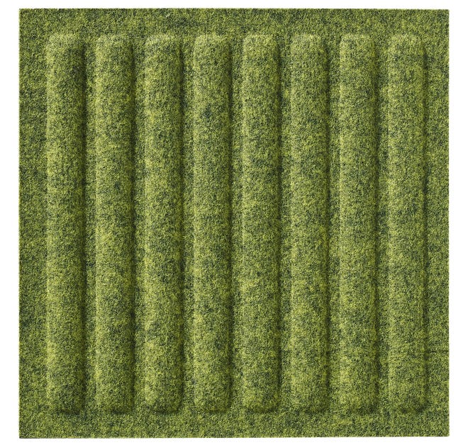 Panel ścienny 3D akustyczny filcowy dekoracyjny 30x30 cm Kwadrat w paski oliwkowy