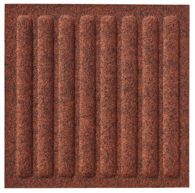Panel ścienny 3D akustyczny filcowy dekoracyjny 30x30 cm Kwadrat w paski rudy
