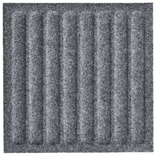 Panel ścienny 3D akustyczny filcowy dekoracyjny 30x30 cm Kwadrat w paski szary