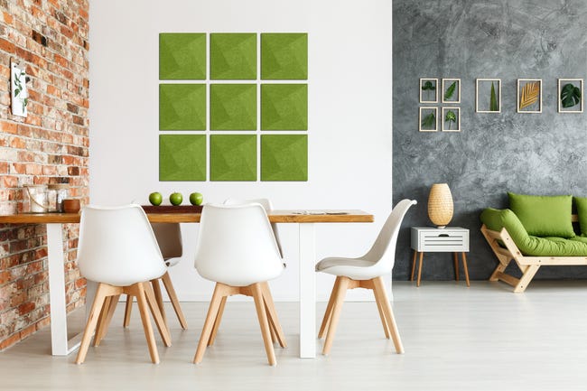 Panel ścienny 3D akustyczny filcowy dekoracyjny 30x30 cm Kwadrat wypukły mały oliwkowy