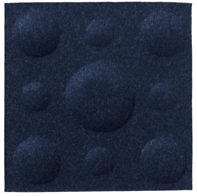 Panel ścienny 3D akustyczny filcowy dekoracyjny 30x30 cm Kwadrat z bąblami granatowy