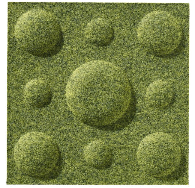 Panel ścienny 3D akustyczny filcowy dekoracyjny 30x30 cm Kwadrat z bąblami oliwkowy