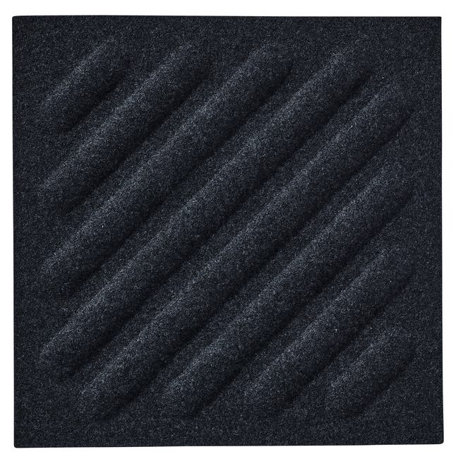 Panel ścienny 3D akustyczny filcowy dekoracyjny 30x30 cm Kwadrat z paskami skośnymi czarny
