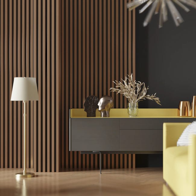 Panel ścienny 3D dekoracyjny HDF 2750x172 cm Miedź filc czarny Radex