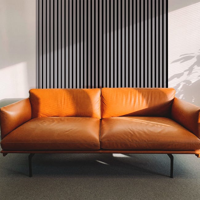 Panel ścienny 3D lamel na filcu akustyczny 265x15 cm Black Lead Fllow