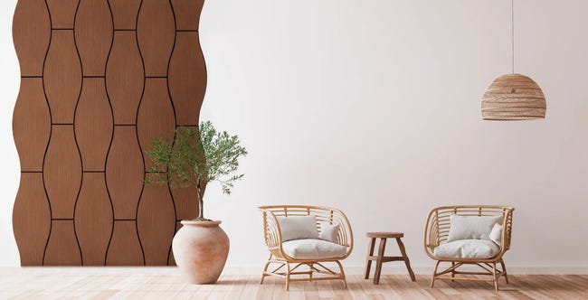 Panel ścienny MDF dekoracyjny Fala orzech 1001 Stelle