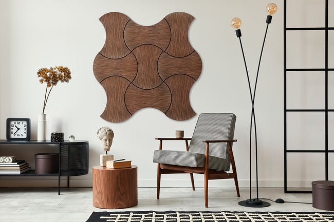 Panel ścienny MDF dekoracyjny Klepsydra heban 7069 Stelle