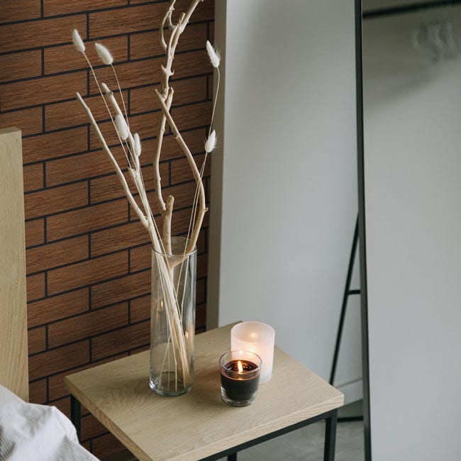 Panel ścienny MDF dekoracyjny frezowany Bamboo 79x18.2 Orzech Fllow
