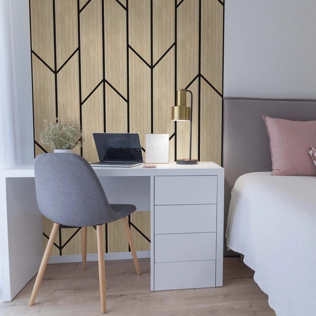 Panel ścienny MDF dekoracyjny frezowany Jumper 78x15.9 Dąb prawy i lewy Fllow