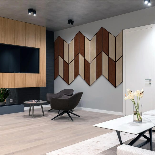 Panel ścienny MDF dekoracyjny frezowany Jumper 78x15.9 Dąb prawy i lewy Fllow