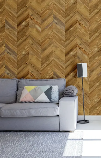 Panel ścienny drewniany Jodełka Marrone 0.54m2 Max-Stone