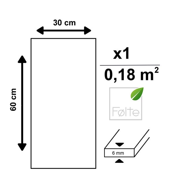 Panel ścienny tapicerowany prostokąt 60x30 cm tkanina na filcu beżowy Vega 02 Folte