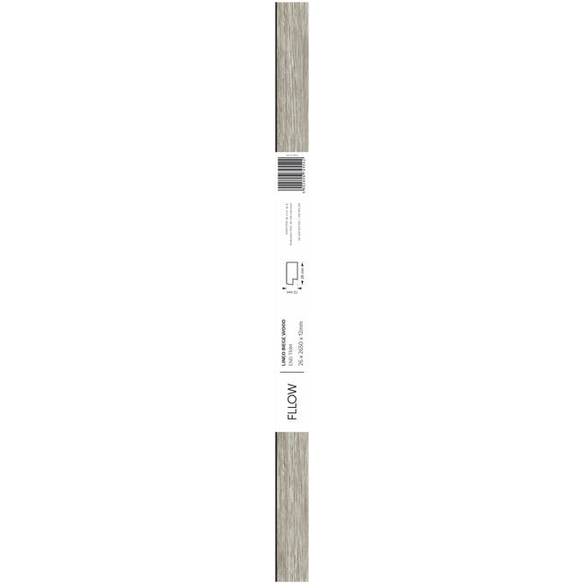 Panele lamele ścienne PCV dekoracyjne Lineo Beige Wood moduł końcowy Fllow