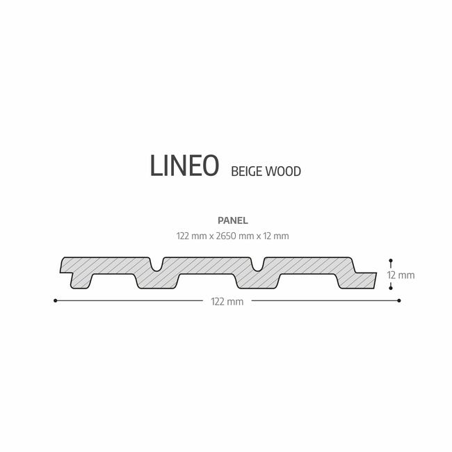 Panele lamele ścienne winylowe PCV dekoracyjne Lineo Beige Wood Fllow