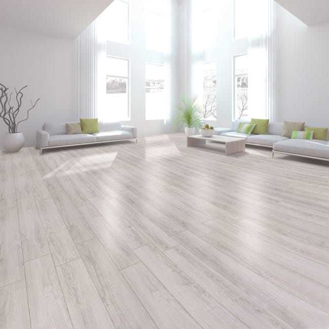 Panele podłogowe laminowane wodoodporne Dąb Polarny AC6 12 mm EPI