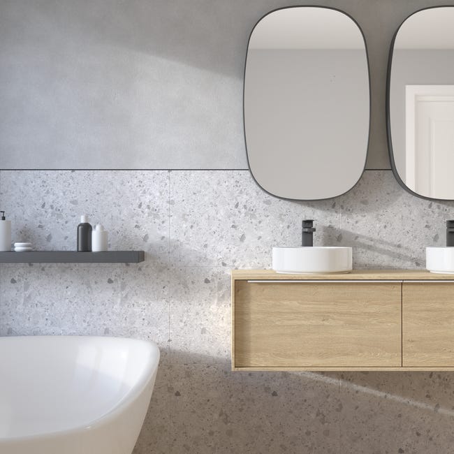 Panele winylowe ścienne wodoodporne do łazienki Terazzo 70x40 cm Artens