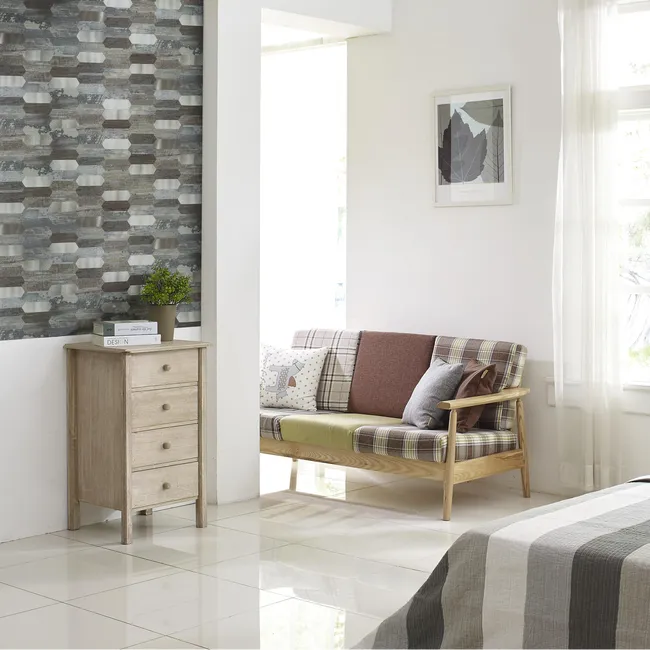 Panele ścienne samoprzylepne PCV dekoracyjne do kuchni Wood Silver Fllow