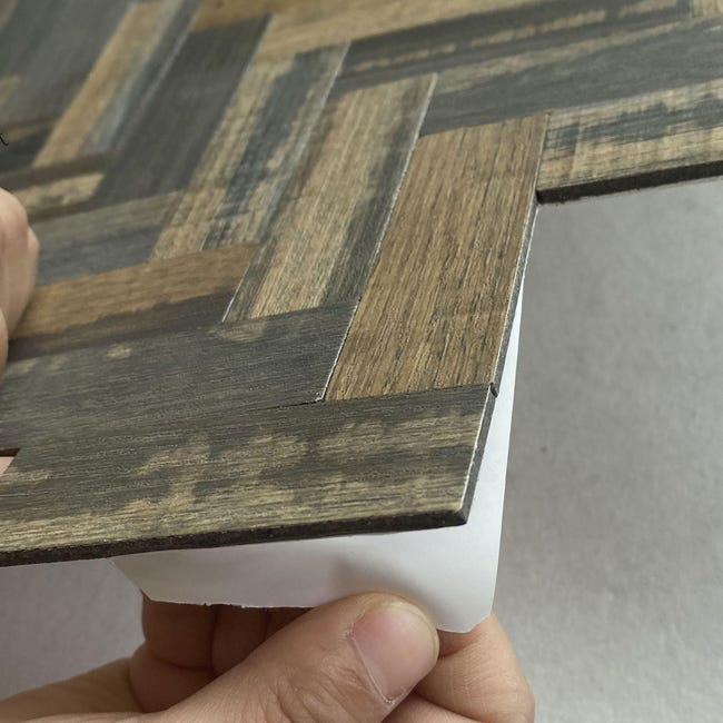 Panele ścienne samoprzylepne PCV dekoracyjne do kuchni jodełka Wood Angle Fllow